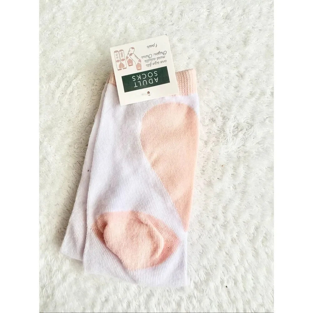 BRIDE white and pink socks